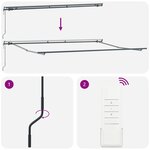vidaXL Auvent rétractable automatique anthracite et blanc 450x300 cm