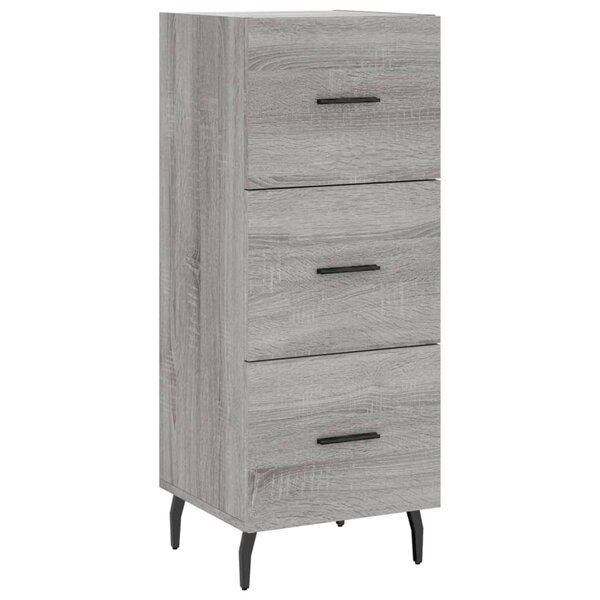 vidaXL Buffet Sonoma gris 34 5x34x90 cm Bois d'ingénierie