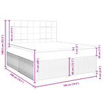 vidaXL Sommier à lattes de lit avec matelas Rose 180x200 cm Velours