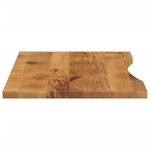 vidaXL Dessus de bureau avec courbe 120x50x2 5 cm manguier massif brut