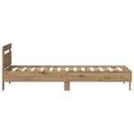 vidaXL Cadre de lit chêne artisanal 90 x 200 cm Bois d'ingénierie