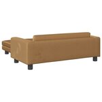 vidaXL Canapé avec repose-pied pour enfants marron 100x50x30cm velours