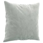 vidaXL Canapé 2 places avec oreillers gris clair 120 cm velours