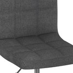 vidaXL Chaise pivotante à manger Gris foncé Tissu