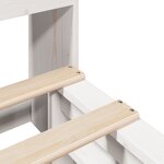 vidaXL Lit bibliothèque sans matelas blanc 90x200 cm bois massif