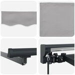 vidaXL Cadre d'auvent Gris clair 500 × 300 cm