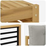 vidaXL Ensemble de canapés d'extérieur 6 pc Blanc et gris clair