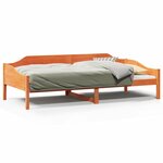 vidaXL Cadre de lit sans matelas cire marron 90x200 cm bois pin massif