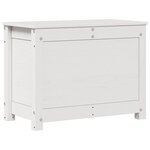 vidaXL Boîte de rangement Blanc 60x32x45 5 cm Bois massif de pin