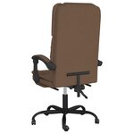 vidaXL Fauteuil de massage inclinable de bureau Marron Tissu