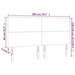 vidaXL Tête de lit à LED Vert foncé 200x5x118/128 cm Velours