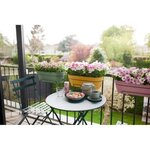 Pot de fleurs Rond LOFT URBAN - Plastique - Percé - Réservoir - Avec roulettes - Ø 50 - Rose poudré