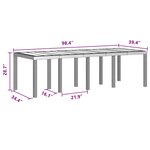 vidaXL Table de Jardin Anthracite 250 x 100 x 73 cm polyrotin