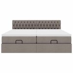 VidaXL Cadre de lit ottoman avec matelas taupe 200x200cm tissu