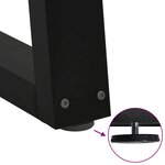 vidaXL Pieds de table à manger en V 3 pièces Noir 80 x (72-73 3) cm Acier