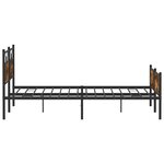 vidaXL Cadre de lit en métal sans matelas chêne fumé 183x213 cm