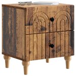 vidaXL Cabinet de chevet avec tiroir Bois ancien 43 x 34 5 x 48 cm