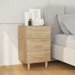 vidaXL Table de chevet chêne sonoma 40x40x66 cm bois d'ingénierie