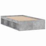 vidaXL Cadre de lit gris béton 90x190 cm
