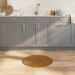 vidaXL Tapis rond marron 60 cm bambou