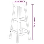 vidaXL Ensemble de bar 3 Pièces Bois d'acacia solide