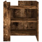 vidaXL Table de chevet chêne fumé 45x50x50 cm bois d'ingénierie