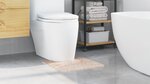 Tapis de bain U-Shaped Crème 50x50 cm Polypropylène Antidérapant