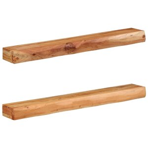 vidaXL Étagères murales 2 Pièces 100x17x8 cm bois massif d'acacia