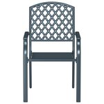 Chaises de jardin vidaXL 4 Pièces empilables en acier anthracite