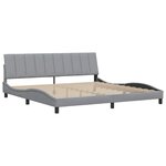vidaXL Cadre de lit sans matelas gris clair 200x200 cm tissu