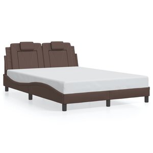 vidaXL Cadre de lit Viana sans matelas marron 140x190 cm similicuir