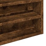 vidaXL Armoire à vitrine chêne fumé 100x8 5x50 cm bois d'ingénierie