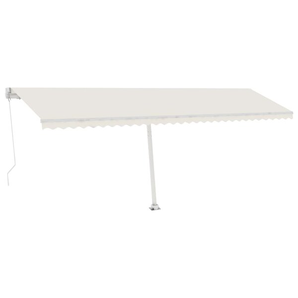 vidaXL Auvent manuel rétractable avec LED 600x350 cm Crème