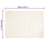 vidaXL Tapis en Peau de Mouton Synthétique Blanc 140 x 200 cm