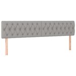 vidaXL Sommier à lattes de lit et matelas gris clair 120x190 cm tissu