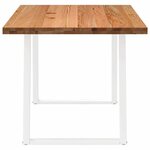 vidaXL Table à manger marron clair bois de chêne massif rectangulaire