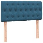 vidaXL Sommier à lattes de lit et matelas et LED bleu foncé 80x220 cm velours