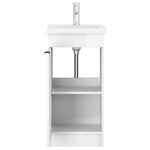 vidaXL Meuble de salle de bain avec évier Blanc brillant