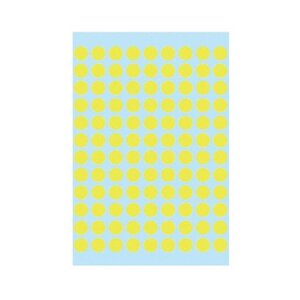Etui de 540 étiquettes multi-usages diamètre 8 mm jaune fluo herma