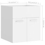 vidaXL Ensemble de meubles de salle de bain 2 Pièces Blanc Aggloméré
