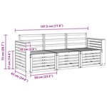 vidaXL Ensembles de canapés 3 pc Naturel Bois d'Acacia Massif
