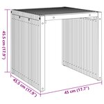 vidaXL Table d'appoint de jardin 45x42 5x45 cm en bois massif de teck