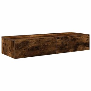 vidaXL Étagère murale avec tiroirs chêne fumé bois d'ingénierie
