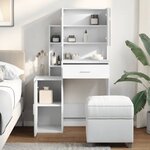 vidaXL Coiffeuse avec armoire blanc 80x35x132 cm