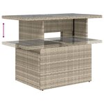 vidaXL Salon de jardin 8 Pièces avec coussins gris clair résine tressée