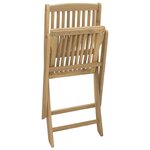 vidaXL Chaises pliables de jardin lot de 4 bois massif d'acacia