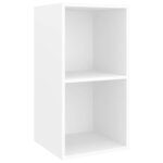 vidaXL Meubles TV muraux 4 Pièces Blanc Bois d'ingénierie