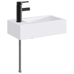 vidaXL Lavabo de salle de bains Noir Mat 45 5 x 25 5 x 13 cm métal