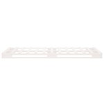 vidaXL Cadre de lit Blanc 75x190 cm Bois pin massif Petit simple