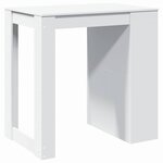 vidaXL Table de bar blanc 102x70x103 5 cm bois d'ingénierie